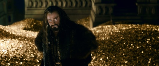 Thorin (Richard Armitage) has succumbed to the same disease that afflicted his grandfather and his father: greed. Copyright: ©2014 WARNER BROS. ENTERTAINMENT INC. AND METRO-GOLDWYN-MAYER PICTURES INC. (US, CANADA & NEW LINE FOREIGN TERRITORIES) ©2014 METRO-GOLDWYN-MAYER PICTURES INC. AND WARNER BROS. ENTERTAINMENT INC. (ALL OTHER TERRITORIES) ALL RIGHTS RESERVED Photo Credit: Courtesy of Warner Bros. Pictures